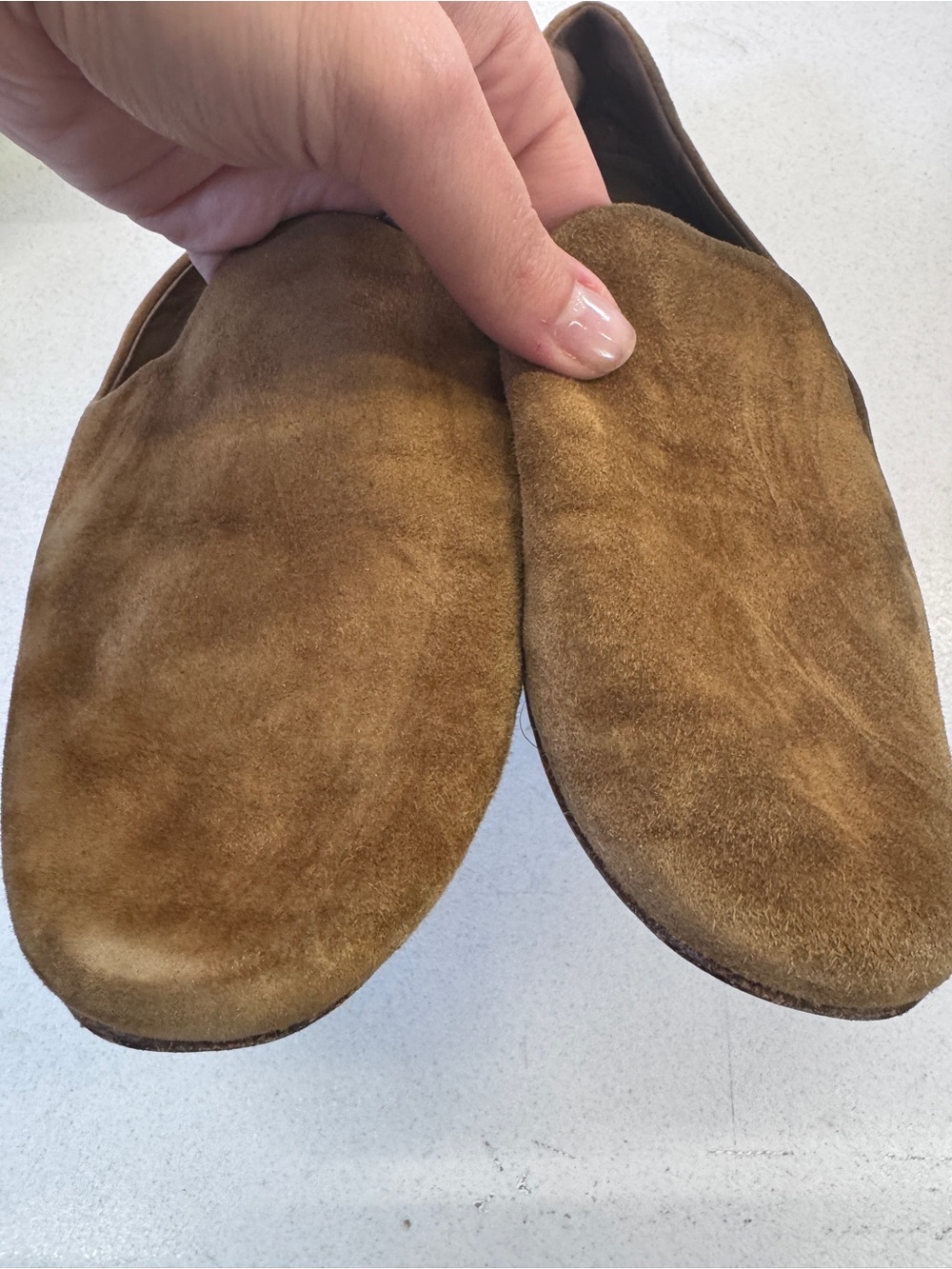 Vince Brown Suede Slip-On Flats - Tan, Women’s 8 - Picture 2 of 5